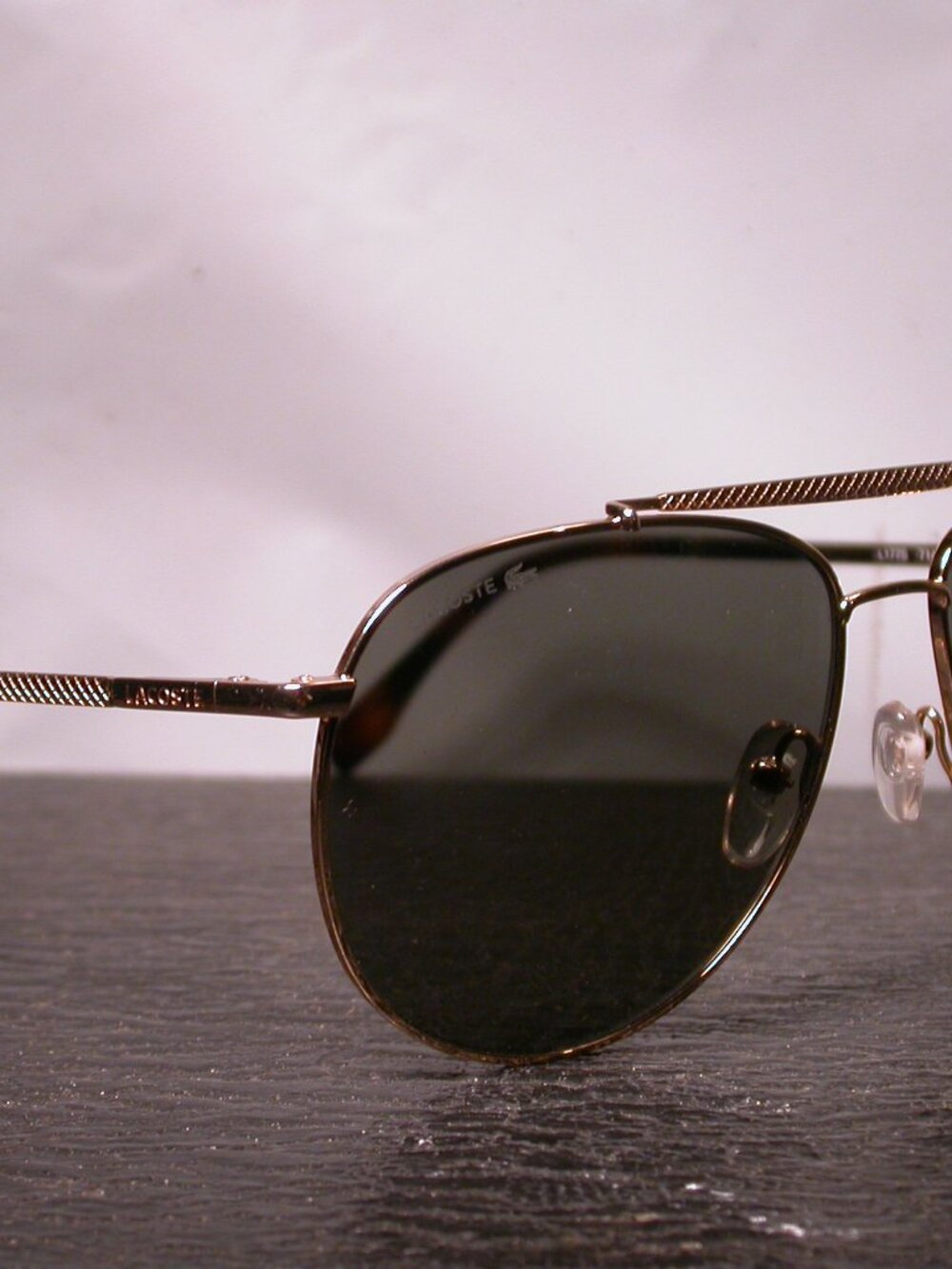 Lacoste Gold and Tortoise Aviator Shades Sunglasses CLEAN